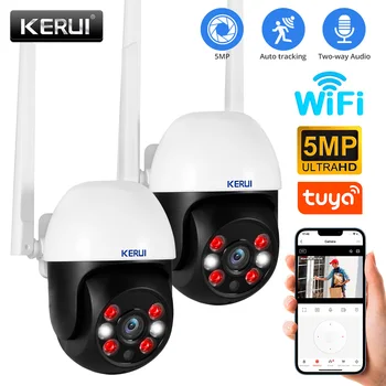 KERUI Tuya 5MP Outdoor IP WIFI Camera Security IPTZ ntelligent Auto- Tracking Tuya Cloud Storage CCTV Surveillance Camera 1