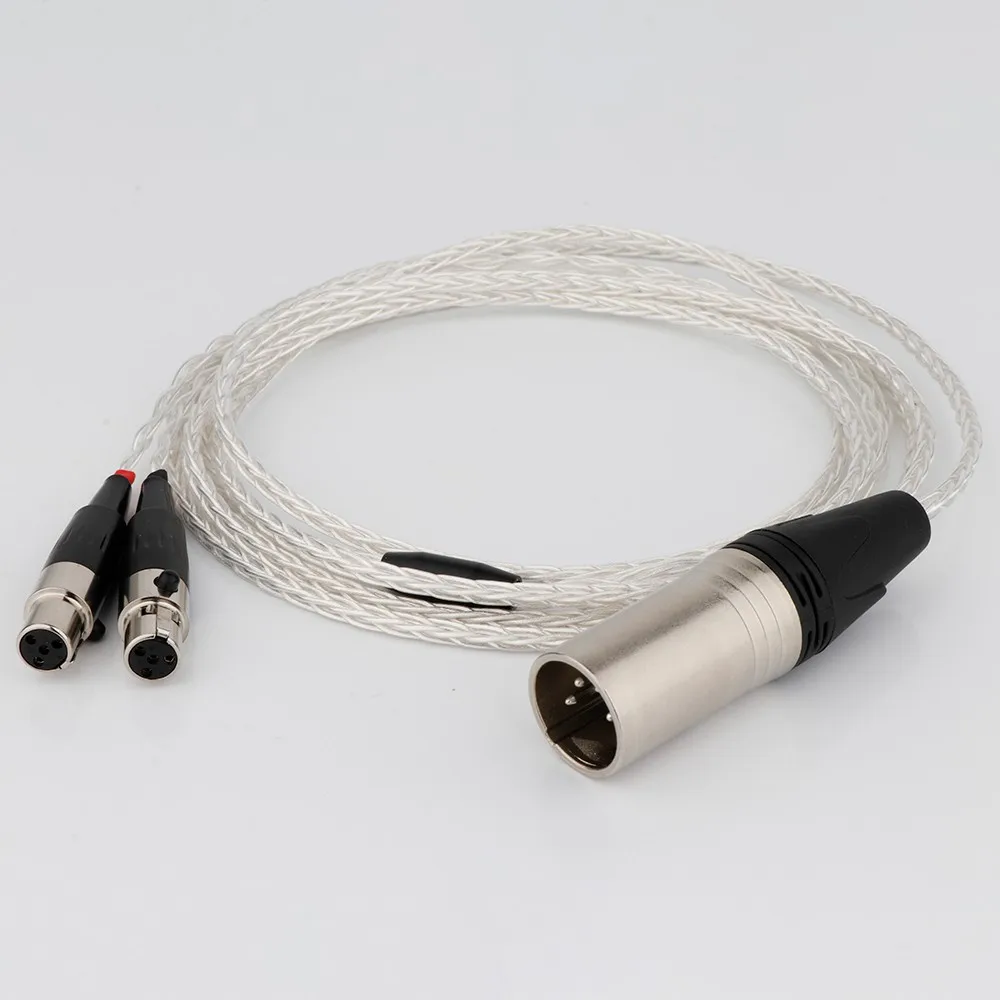 Preffair 8 Core Hifi Cable 4-Pin Xlr Balanced Maschio Per Audeze Lcd-2, Lcd-3, Lcd-4, Lcd-X, Lcd-Xc