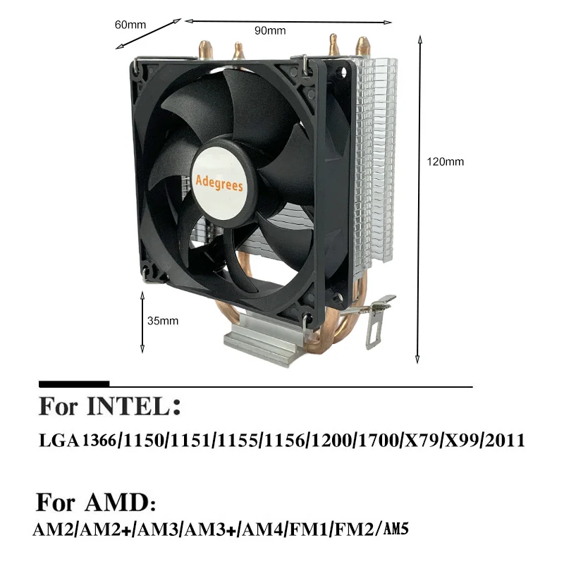 CPU Cooler X99 PC Processor Cooler Ventilador For Intel LGA 1366