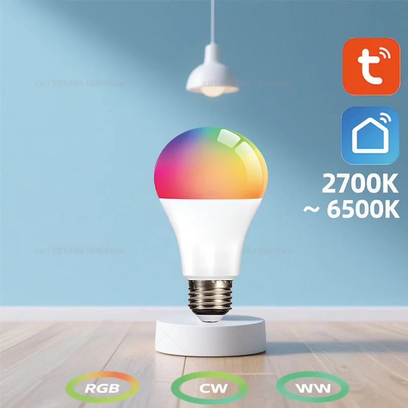 Smart LED Light Bulbs Tuya Bluetooth 9W 220V 85-265V Dimmable RGB APP Control For Bedroom Party