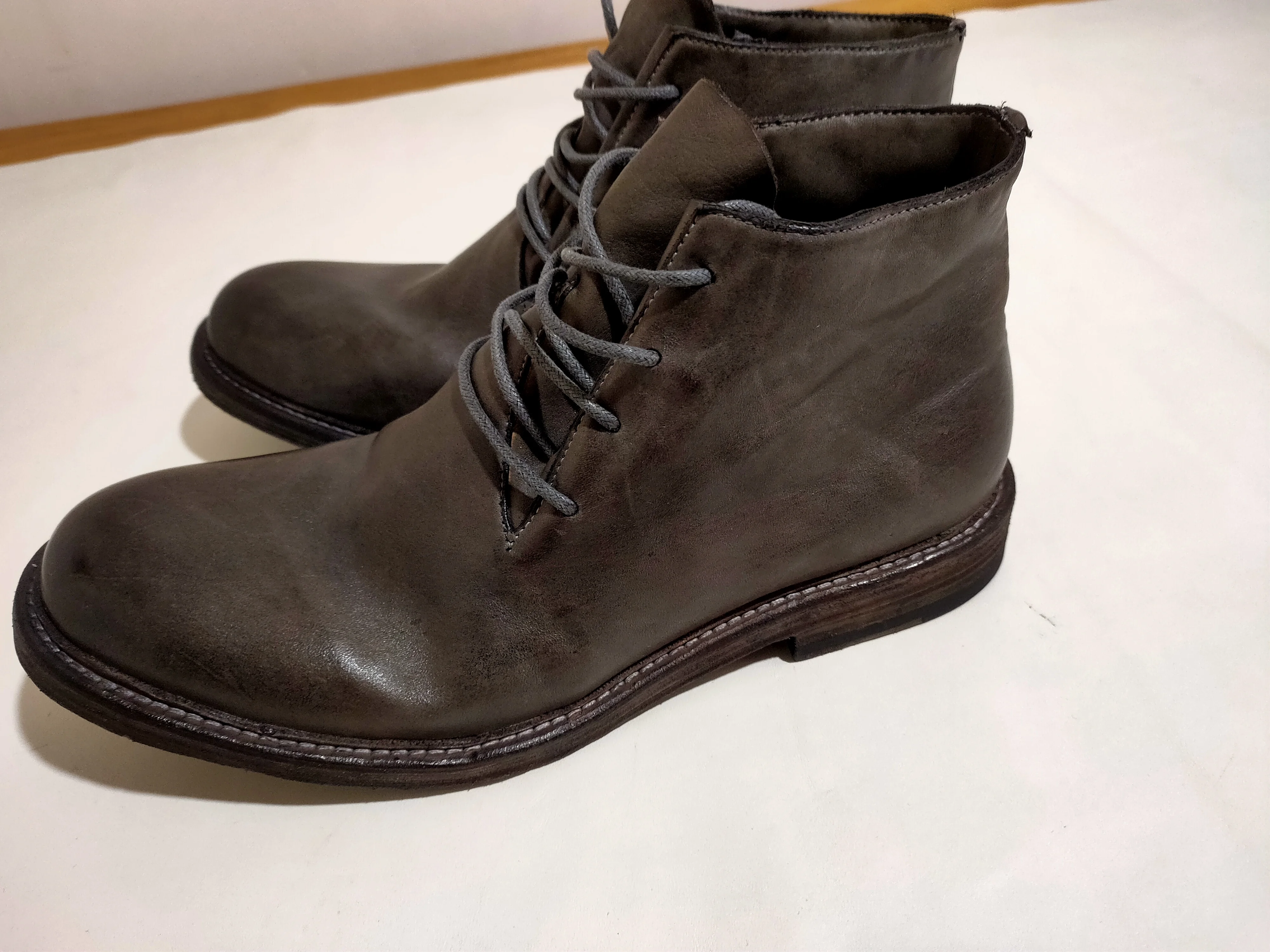 Neue Heavy-duty Gewaschen Herbst Winter männer Arbeitskleidung Stiefel Vintage Stiefel Top Schicht Pferdeleder Outdoor Reise Reiten Schuhe arbeitskleidung – Detail 5