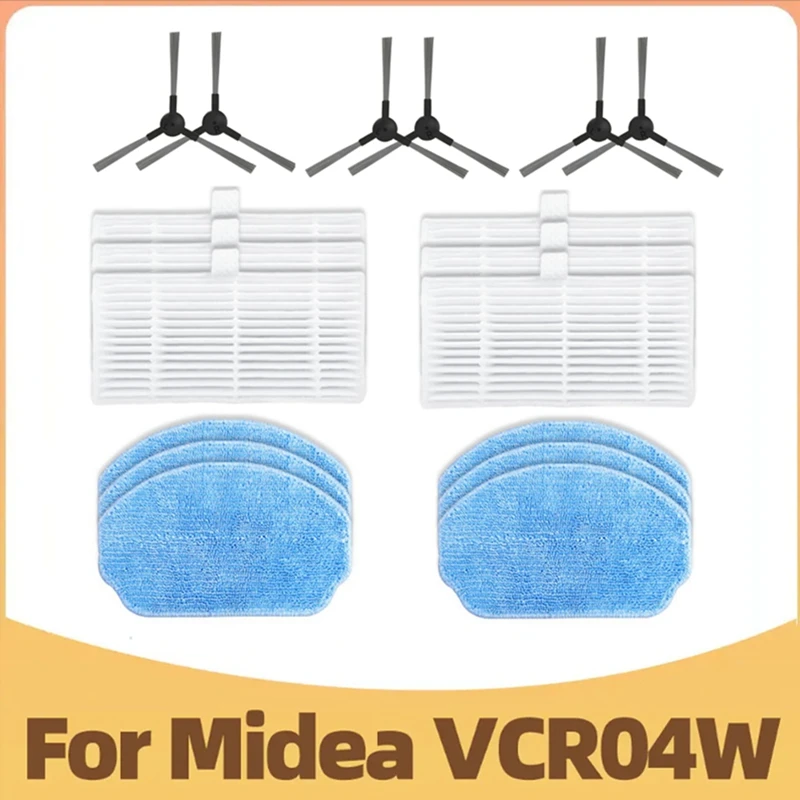 

Сменные детали для робота-пылесоса Midea VCR04W, моющаяся боковая щетка, фильтр НЕРА, насадка на швабру, 18 шт.