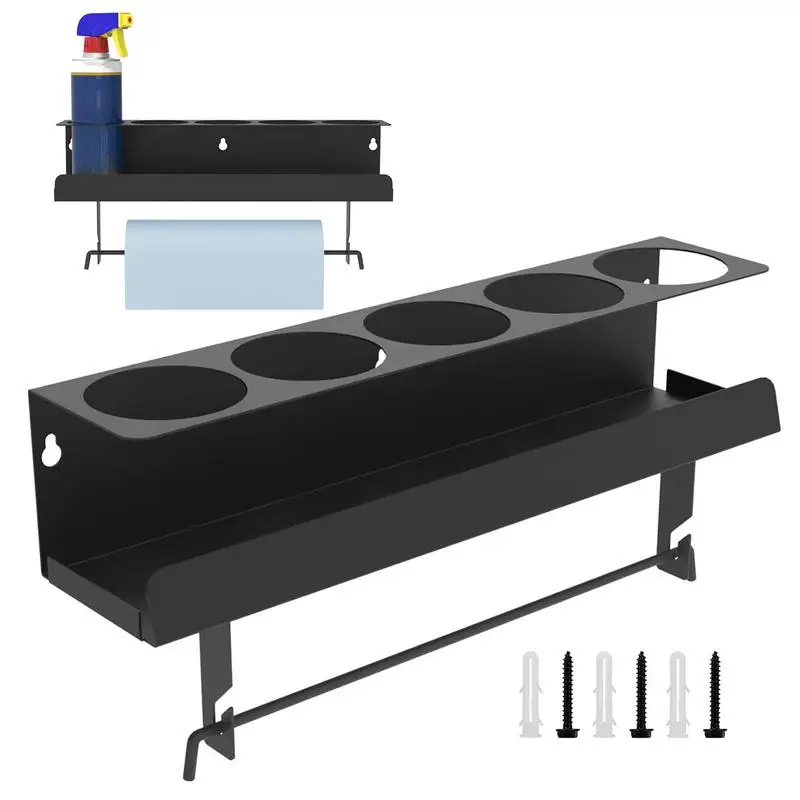 5 Bottle Spray Can Spray Bottle Holder Paint Storage Rack WorkspaceHome Use Tool Storage Rack for Can