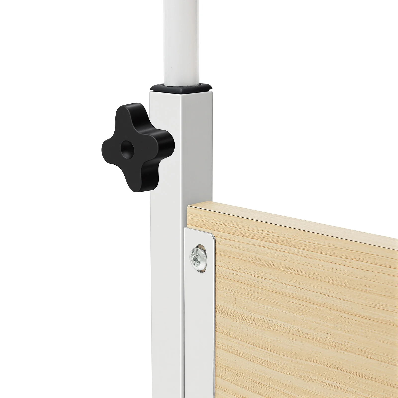 Höhenverstellbarer Rolltisch Mobiler Schreibtisch mit Rädern Salon-Trolley Schönheitswagen für Laptop Bett Sofa Beistelltisch Weiß Modern – Detail 3