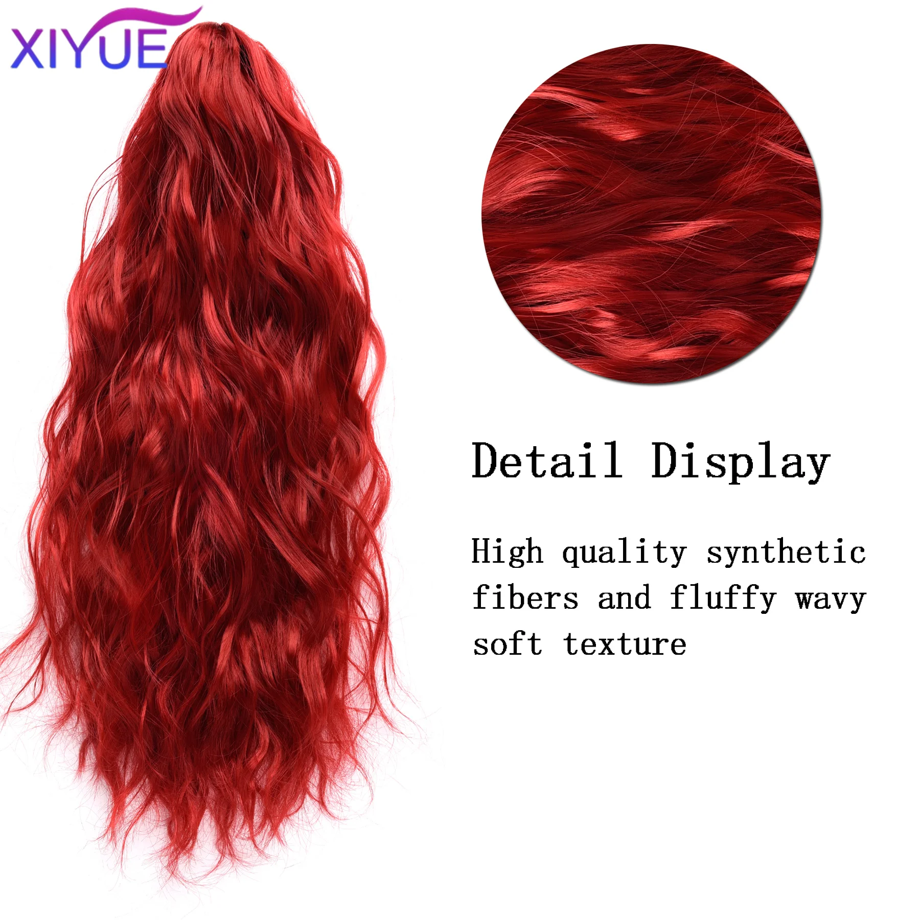 XY Premium Synthetic Curly Claw Clip In Ponytail Daily Use Blonde Short Hairpiece Fluffy Hair Fake Lady Pigtail Hair Extensions