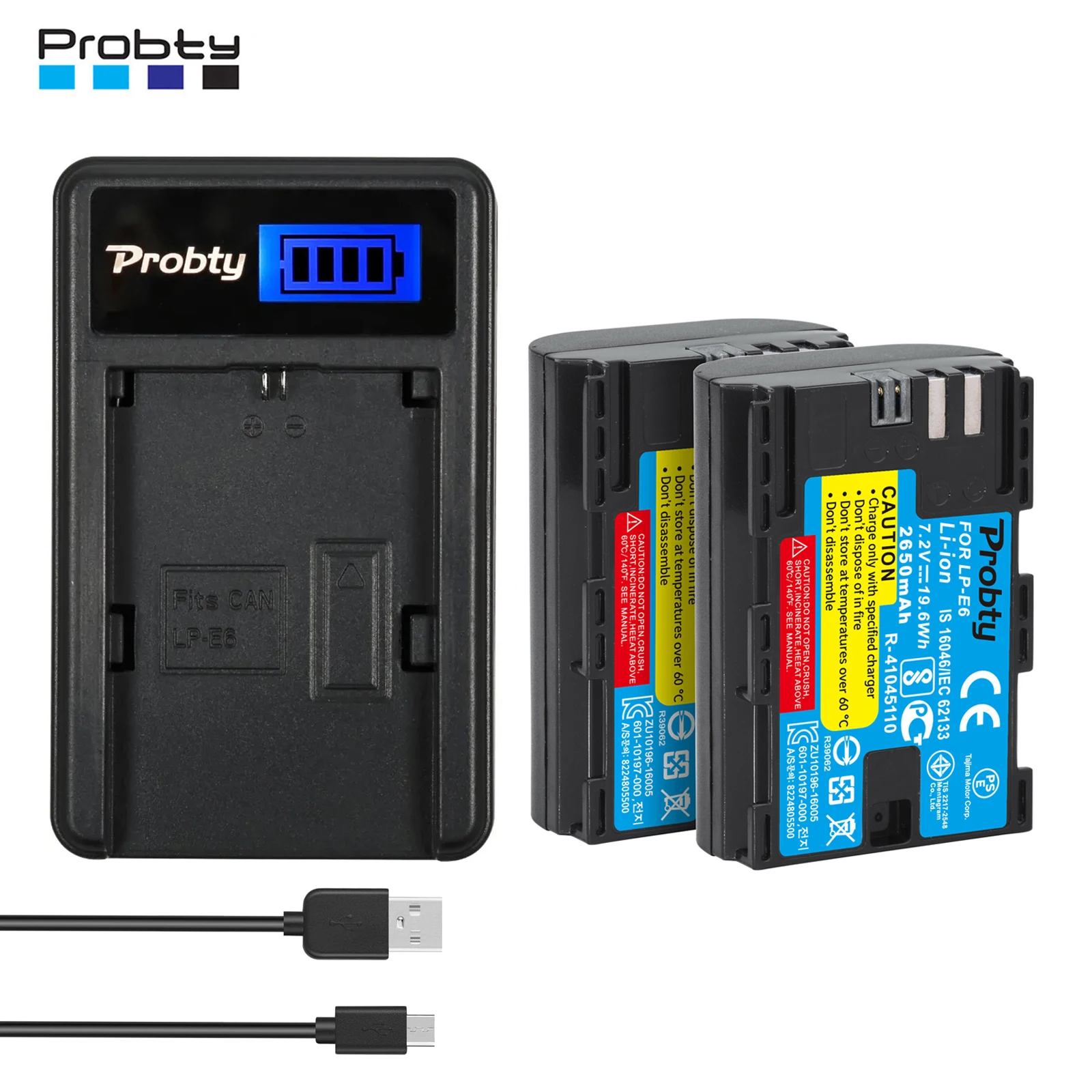 Lp-E6 Lpe6 Lp-E6N Batteria + Caricabatterie Display Lcd Per Canon C700, Xc15, Eos 60D, 70D, 80D, 5D Mark Ii Iii Iv, 5Ds, 5Ds R, 6D, 7D