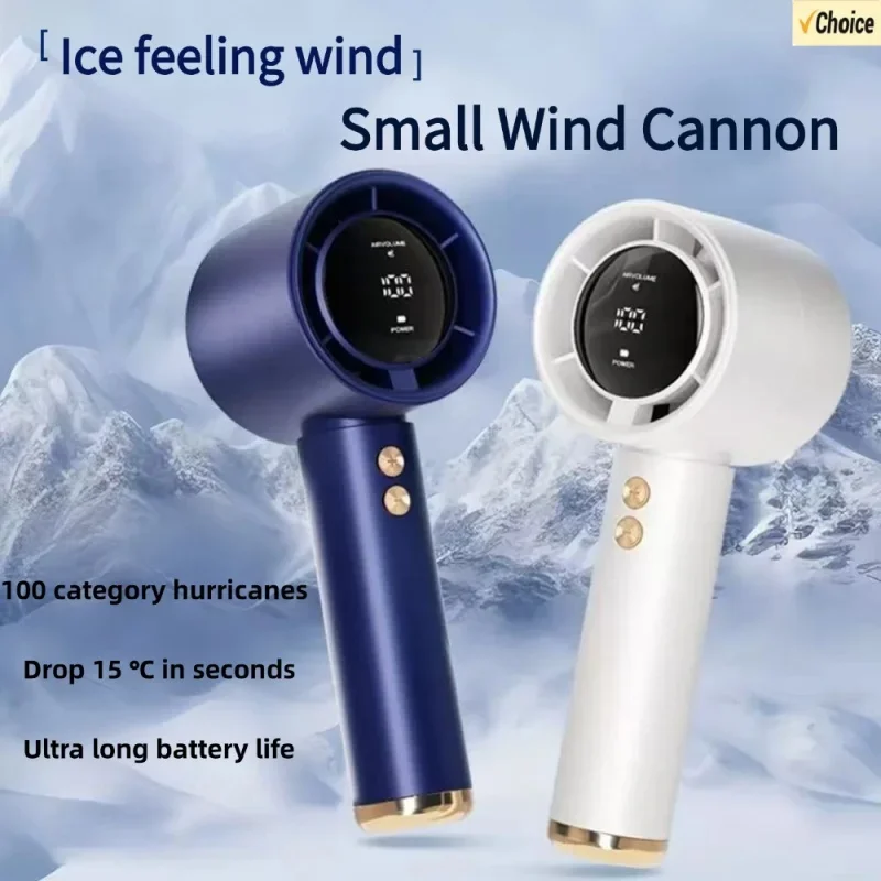 High Speed Portable Turbo Fan Cooler Fan 100-Speed Adjustment High-Speed Fan Handheld Fan Mini Fan 100-Level Adjustment Portable