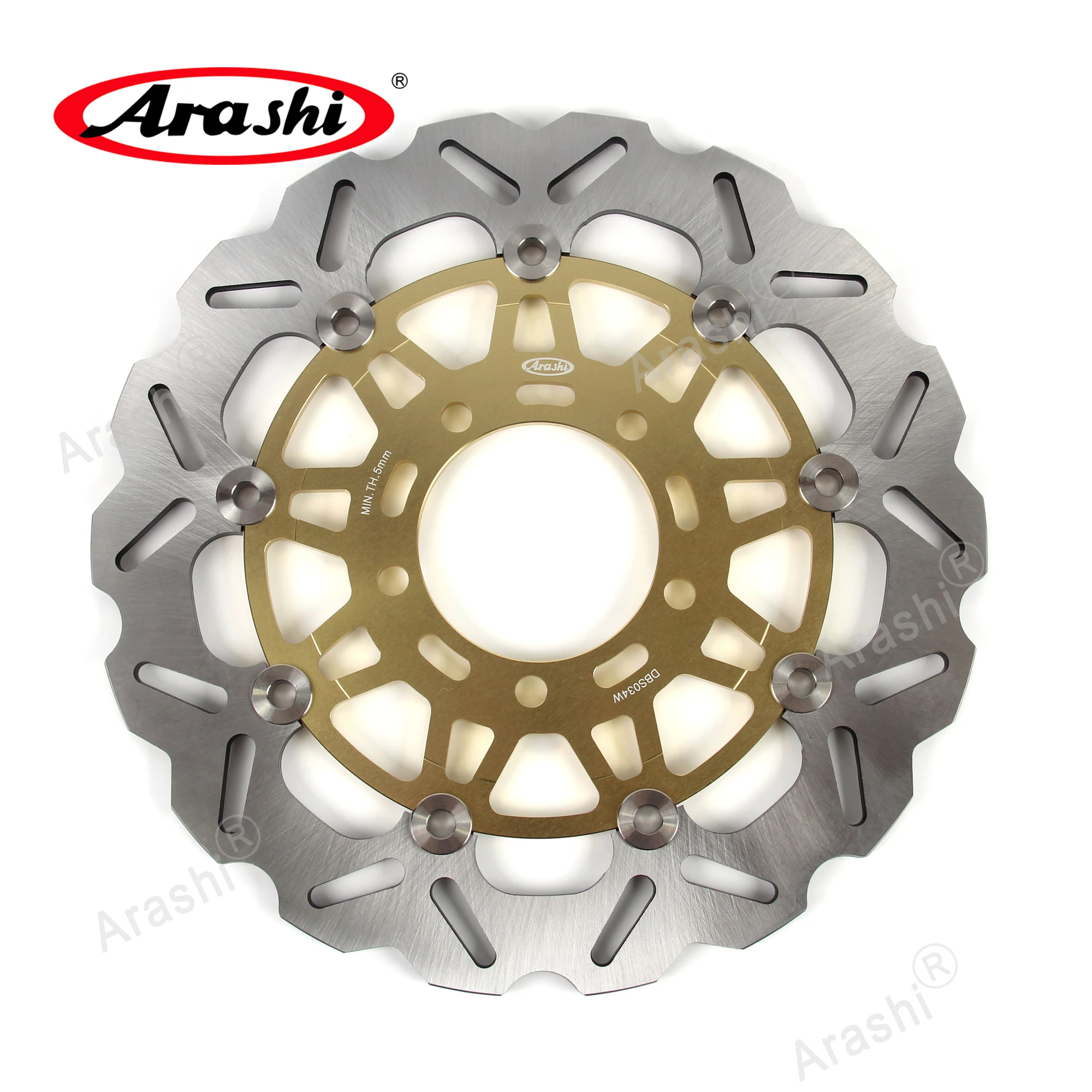 Arashi 300mm ZX6R 636 2003-2004 CNC Full Floating Front Rear Brake