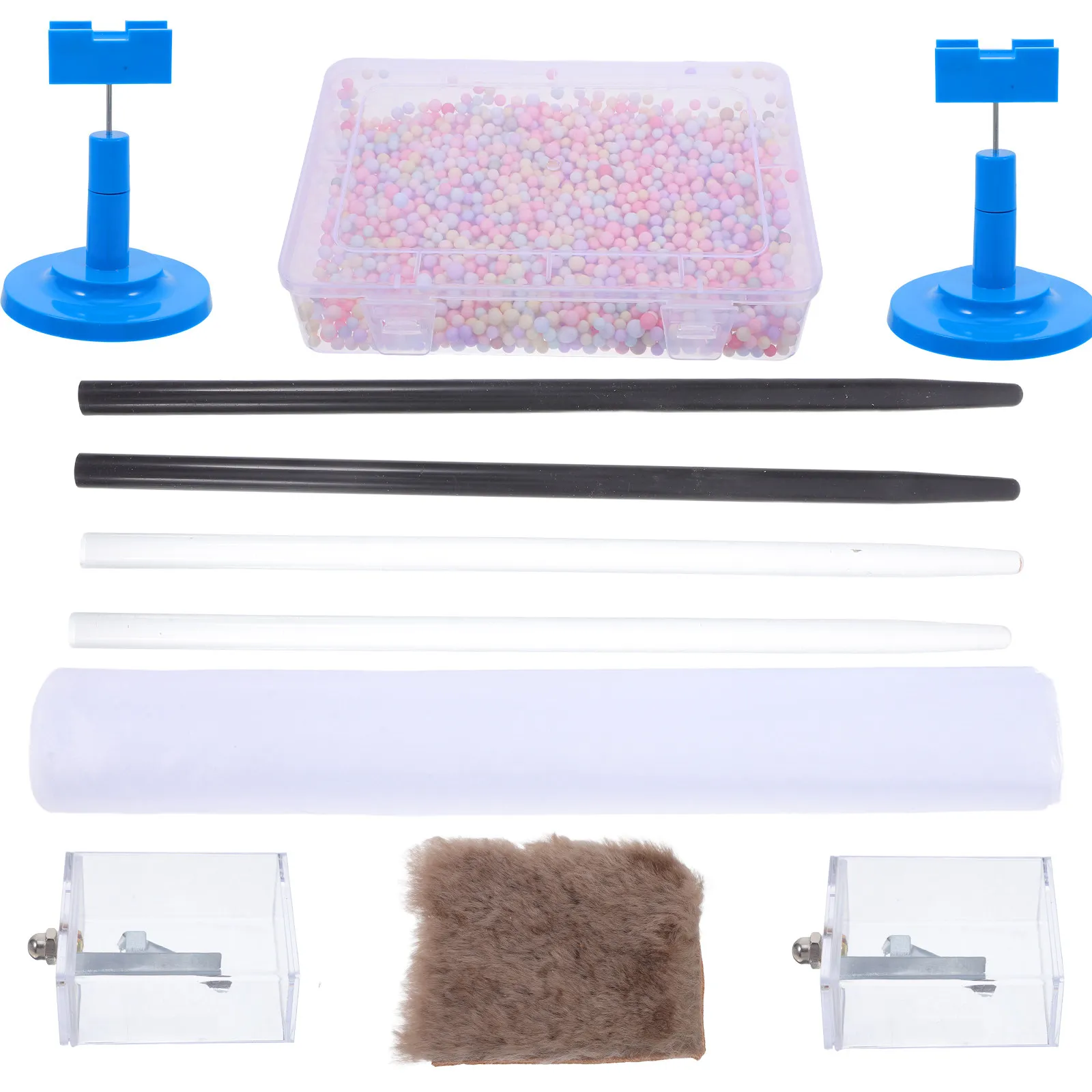 정전기 실험 키트 유리 막대 실크 회전 스탠드 물리학 교실 실험실 교육 도구 마찰 전기