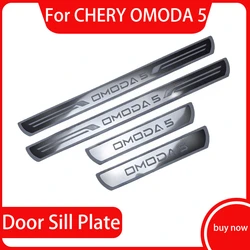 For CHERY OMODA 5 2021 2022 Car Styling Free Shipping Stainless Steel Door Sill Car Door Cover Outside door sill protector Plate