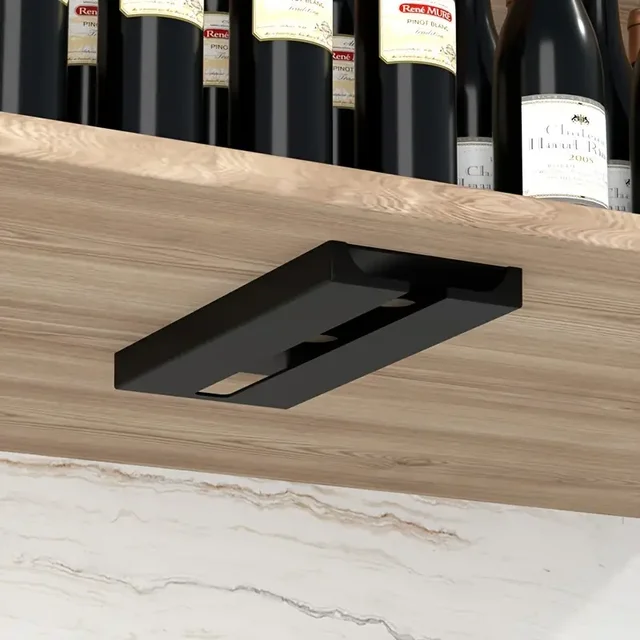 Under Cabinet Wine Glass Holder Multifunctional Stemware Rack for Kitchen Bar Storage Kitchen Storage Cabinet Storage Rack 5
