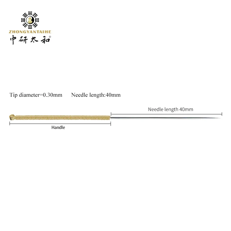 Copper Acupuncture Needle with Tube 500 Pcs / Box Disposable Acupuncture Sharp Copper Ring Handle Needles Chinese Medicine copper acupuncture needles