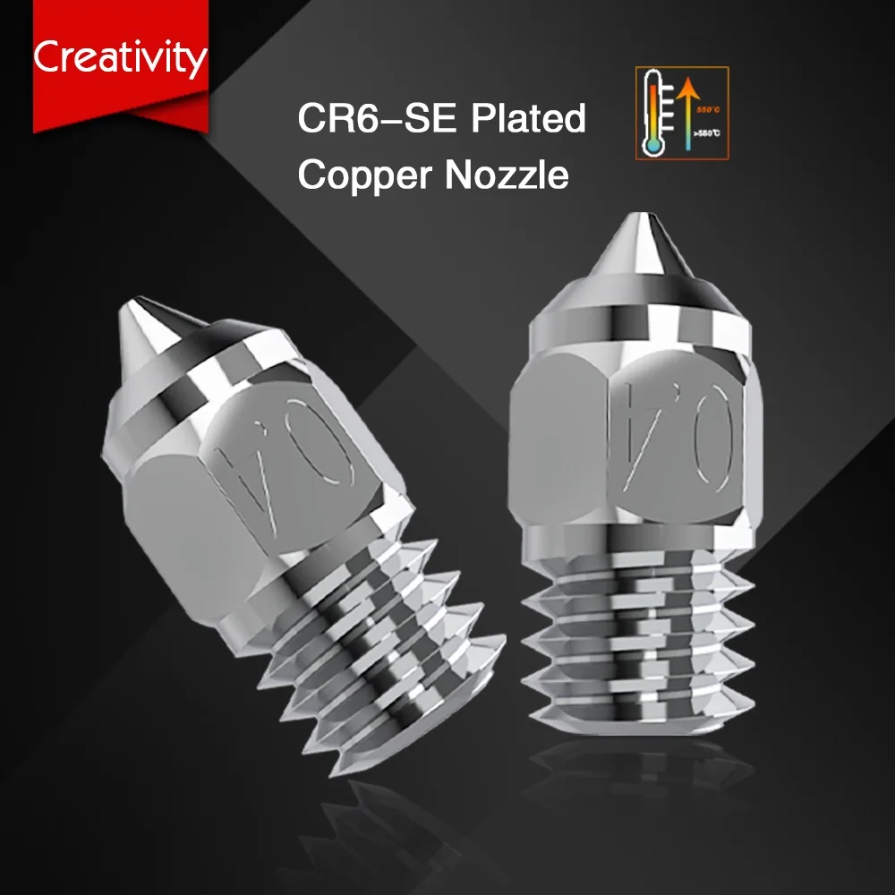 

3D Printer Parts Ender3 S1 Plated Copper Nozzle High Temperature Resistant for CR-6 SE CR-10 Ender 3/5 Hotend Extruder Block