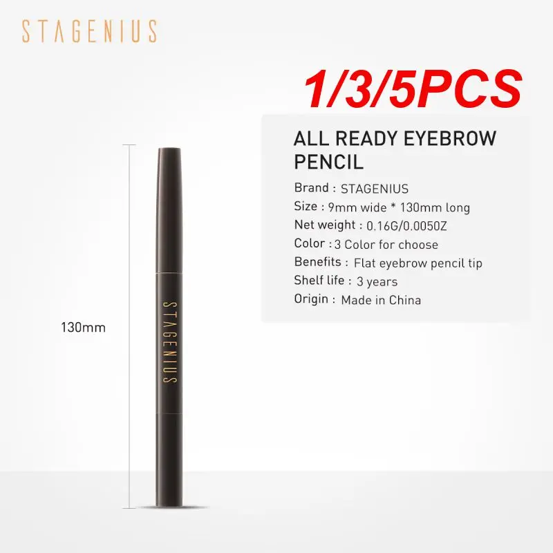 

1/3/5PCS Double-headed Rotating Eyebrow Pencil Is Waterproof And Sweatproof For Beginners Easy To Color And Not Smudge TSLM2