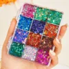 12 Colors Face Chunky Glitter Makeup Body Glitter Gel Holographic Sequins Makeup Glitter Gel for Bar Festival Party 1