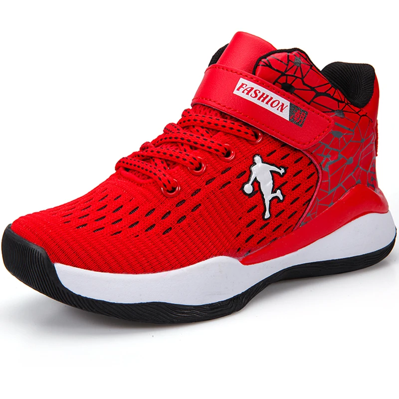 Brand Children Boys Basketball Shoes Thick Sole Breathable Non Slip