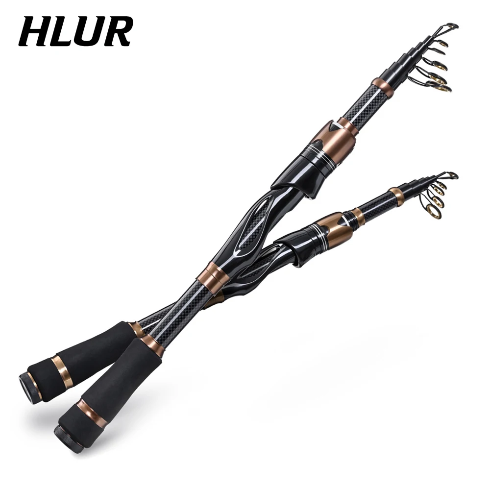 

HLUR Portable RockFishing Rod 1.8m 2.1m Carp rod Telescopic Sea Fishing Rod carbon fiber Surf Feeder Rod Spinning Rod