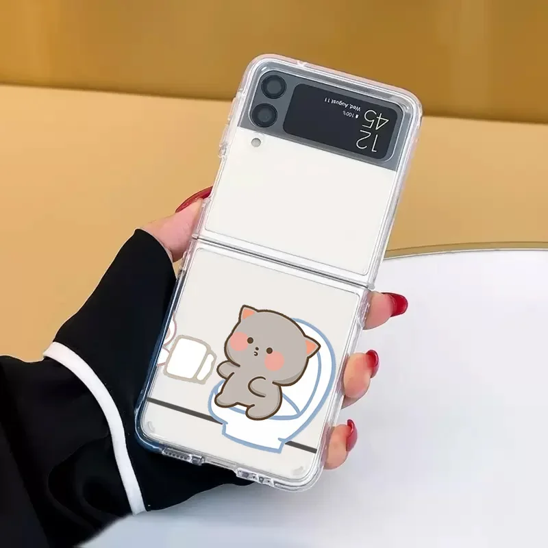 Funny Cat Couple Transparent Clear Phone Case Cover