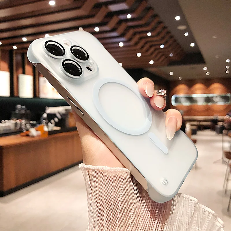 Ultra Thin Matte Frameless Magnetic Case with Lens Protection
