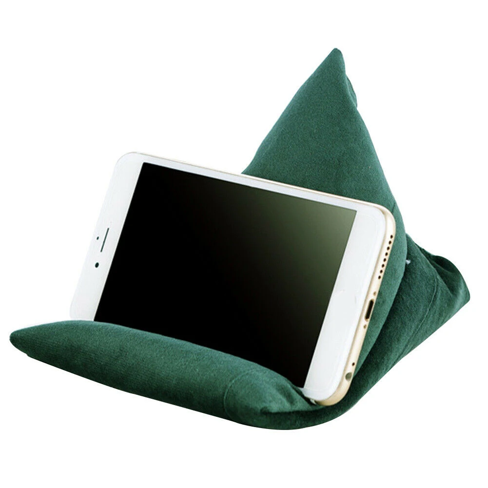 Triangle Velvet Pillows Mobile Phone Holder Skin-friendly and Soft Fabric Phone Rack for Smart Phones Watching TV — view 6