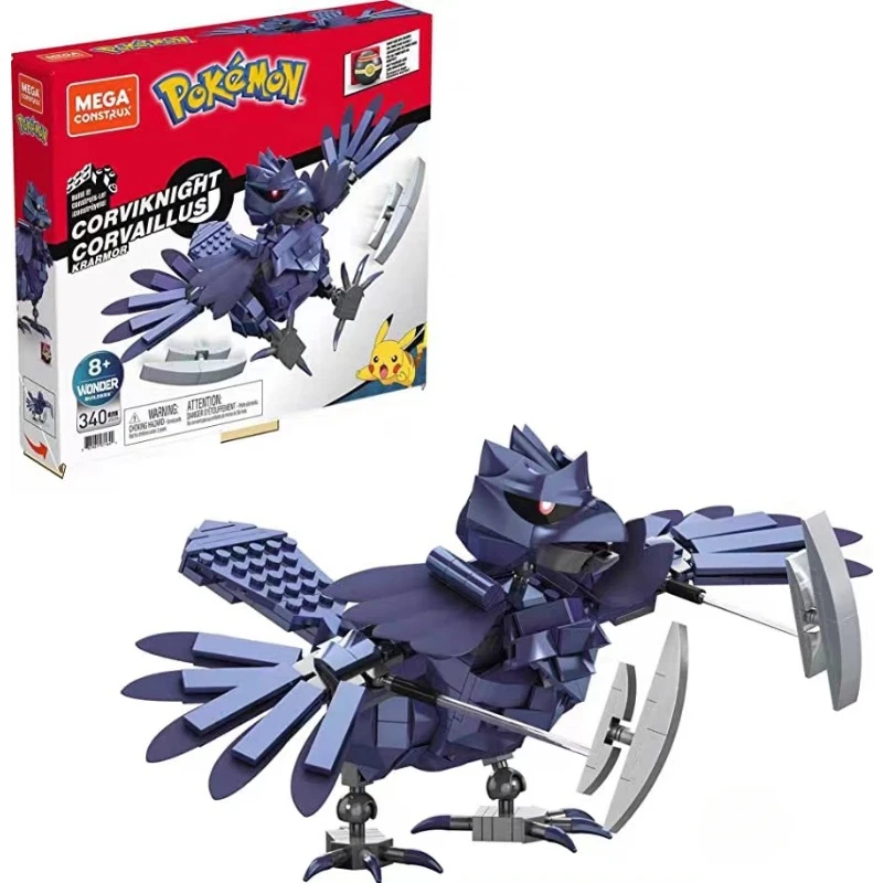 Pokemon Building Block Pet Spirit Steel Blindato Crow Magical Treasure Assembly Block Boy Kawaii Toy Decoration Compleanno Regalo Fai Da Te