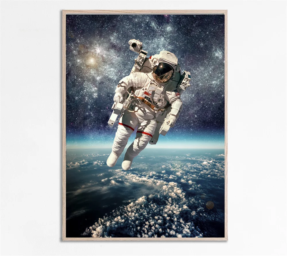 Modern Astronaut Blue Technology Decorative Painting