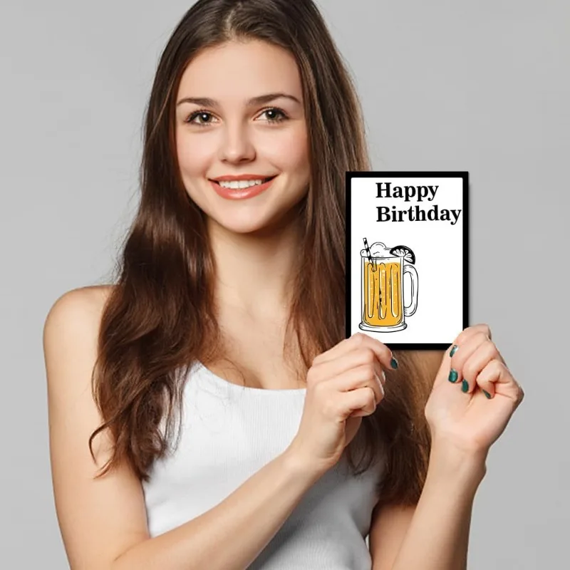 1 Set Beer Clear Stamps and Cutting Dies Beer Stamps and Embossing Die Cuts Silicone Stamp Cards Metal Cutting Die