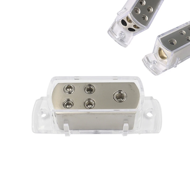 4/8 Awg Gauge Power Distribution Block 4 Gauge In To (4) 8 Gauge Out 4 Vie Car Audio Splitter Amp Distribution Block