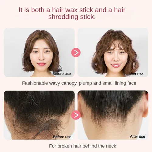 헤어 왁스 스틱, 곱슬 머리 배열 방지, 느슨한 부드러운 빠른 스타일링, 영양 모발 천연 식물, 기름지지 않은 헤어 왁스 스틱 크림, 40g 3