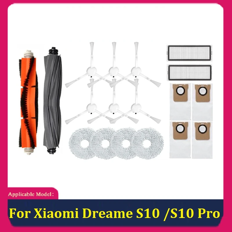 

Ground Robot Main Side Brush Filter Mop Cloth Dust Bag Spare Parts Accessories Kit For Xiaomi Dreame S10 / S10 Pro