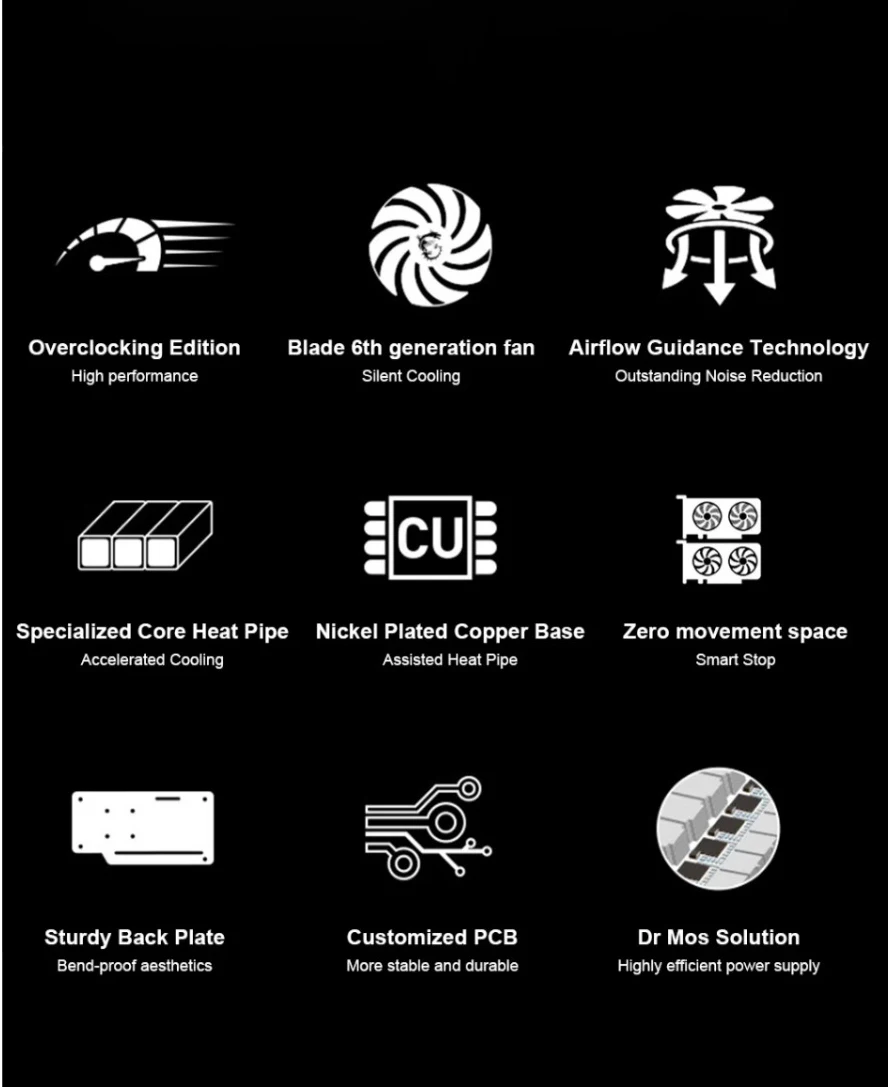 Description Picture 3 of itemMSI RTX 4070 SUPER 12G VENTUS 2X OC Graphics Card rtx 4070 rtx 4070 super GDDR6X 192Bit 12GB Video Card GPU placa de vídeo