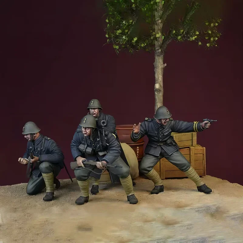 1/35] Soldat en résine modèle réduit Soldats soviétiques WWII kit de modèle réduit en résine pièces Non assemblées et Non peintes (2 Personnes) (nv4R-95