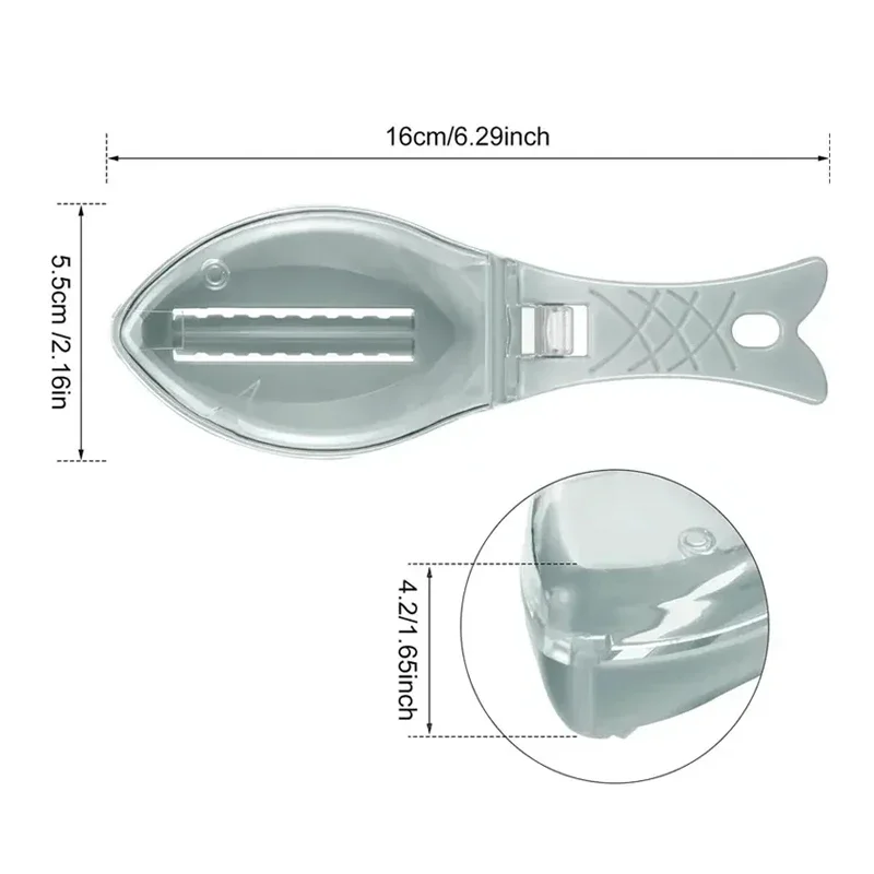 Premium Fish Scale Scraper with Protective Cover - Essential Kitchen Tool for Effortless Fish Cleaning