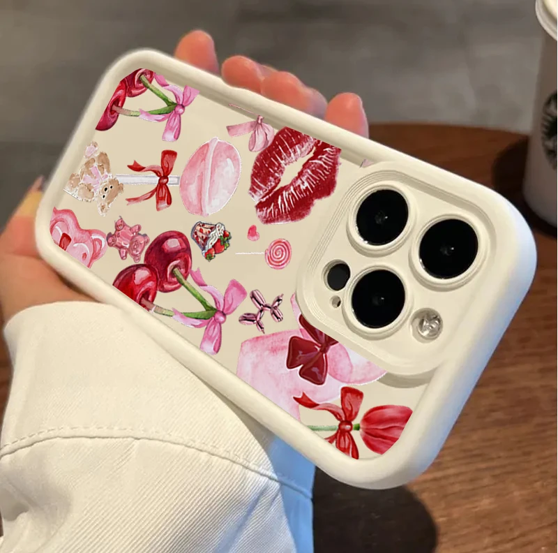 Luxury Cherry Sexy Lip Phone Case - Premium Design Casing