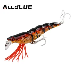 Enhanced Fishing Lure: 3D Flash Shrimp with Laser Longcast, Slow Sinking Wobbler for Bass and Pike Fishing (Color B)