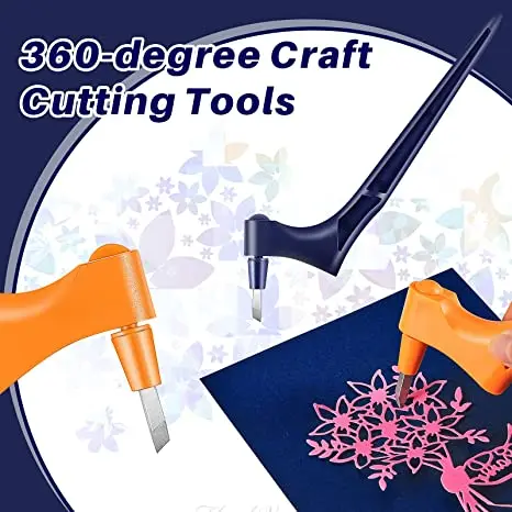 DIY Art Craft Cutting Tools 360 Rotating Blade Paper Cutter 3 Replace Knife Wear Resisting Cutting Tool Window Grilles Making rubber stamps for card making