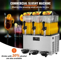 VEVOR Commercial Slushy Machine,12L X 3 Stainless Steel Margarita Smoothie Frozen Drink Maker,860W Slushy Machine for Home Party 2