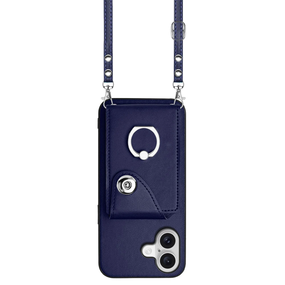 Detachable Strap Case with Ring and Card Holder Cover