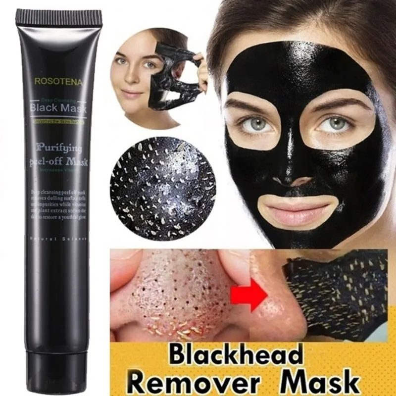 Unisex Blackhead Peeling Mask Deep Cleansing Oil-Control Beauty Skin Care Face Black Mask Acne Treatment Blackhead Remove Makeup 3