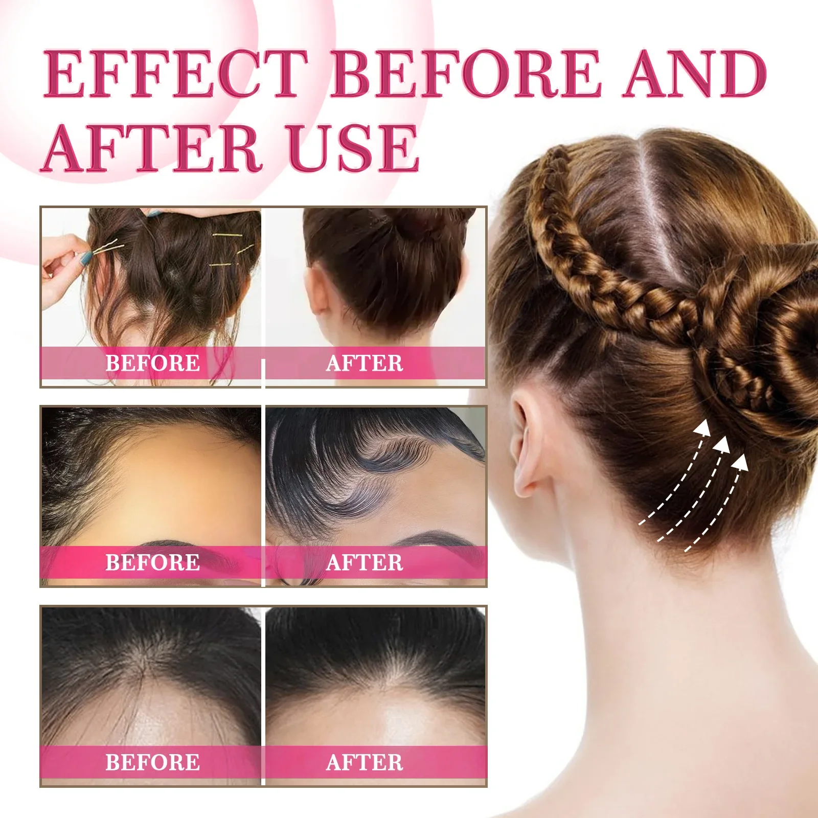 Hair Wax Stick Gel Cream Long Lasting Strong Hold Styling Hair Frizz Fixed Fluffy Smooth Fast Edge Control Broken Artifact