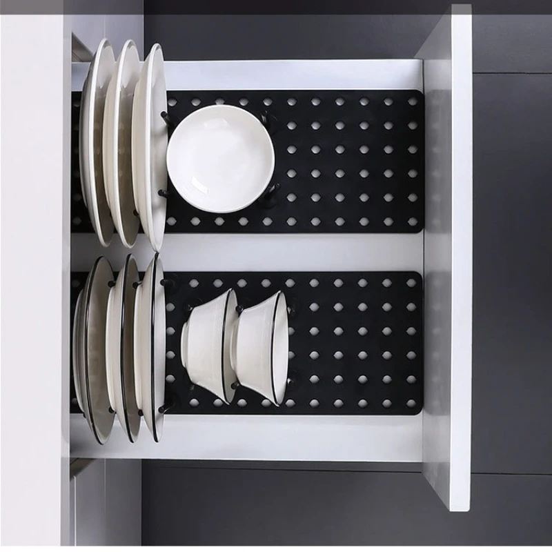 Kitchen Shelf Organizer Telescopic Dish Plate Drying Rack Bowl Pot Lid Storage Holder Adjustable Kitchen Dish Drying Rack