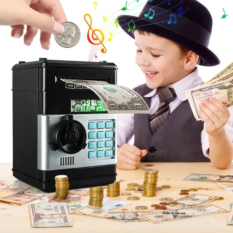 Mini Cross-Border Children's Safe Box Small Change Storage Canister Early Education Anti-Theft Fingerprint Password
