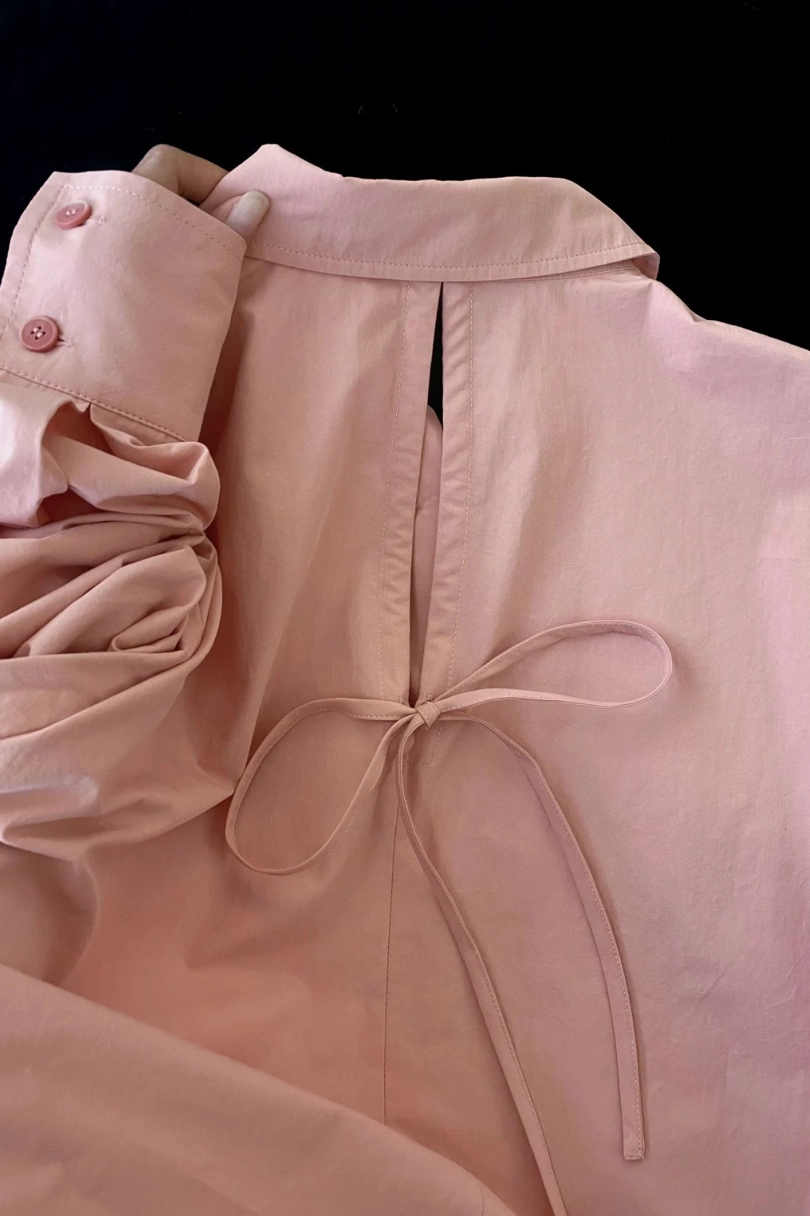 봄 가을 긴팔 셔츠 여성 캐주얼 신상 중국풍 탑 코트 레이어드 디자인 면 순색 폴로 칼라 버튼업