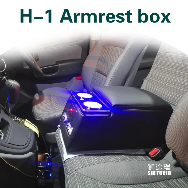 

FOR HYUNDAI H-1, 5-dr Van, 2008 2018 2019 Armrest bo kamiq karoq papid FABIA Rear handrail box mobile phone charging USB