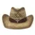 Cowboy hat fashion hollow handmade cowboy straw hat men's summer outdoor travel beach hat unisex solid color western cowboy hat 27
