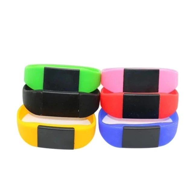 125KHz RFID EM4100 Smart Door Entry Access Control ID Only Read Chip Tags Waterproof Silicone Wristbands Wrist Strap Card 1Pcs 2