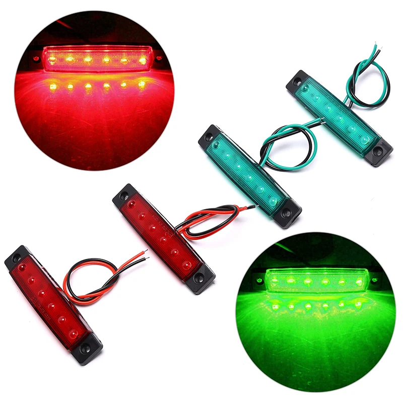 

4PCS DC12V Navigation Lights Waterproof Anti-Collision Boat Indicator Lamps