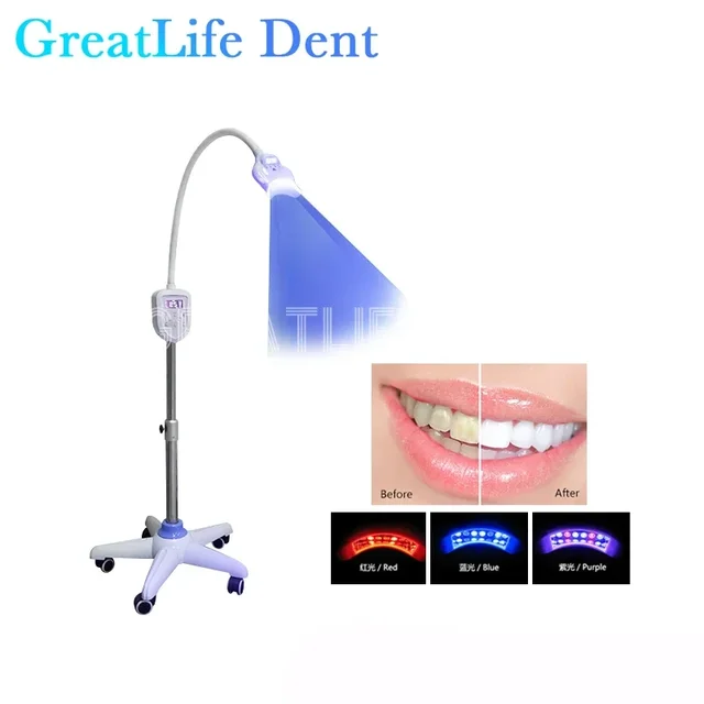 GreatLife 40W 8LED Dental Teeth Whitening Machine Bleaching Accelerator Unit Cold Light Professional Tooth Whitening Products