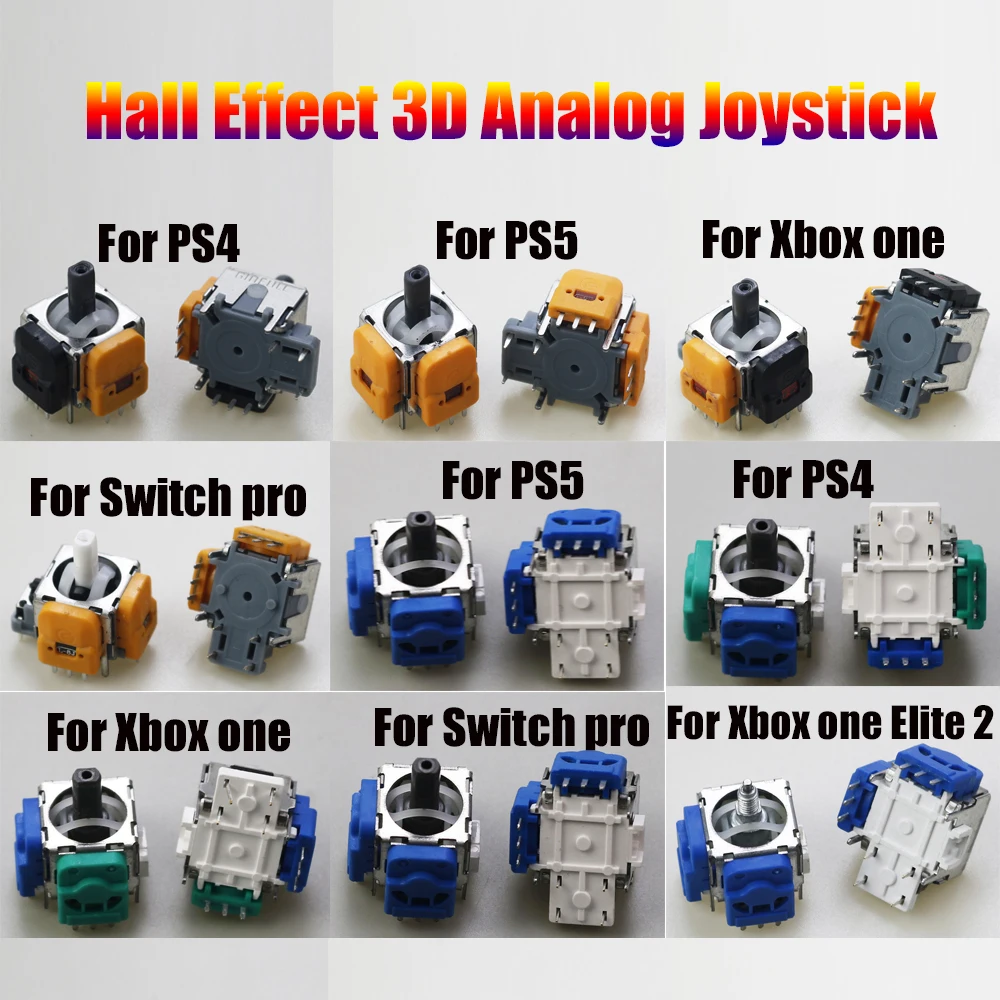 1 Pz 3D Analog Stick Sensor Modulo Potenziometro Hall Effect Rocker Joystick Per Ps4 Ps5 Xbox One Elite 2 Switch Pro Controller