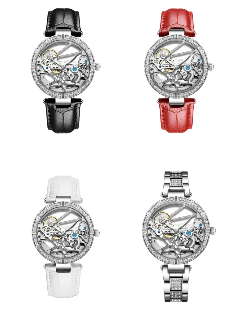 New Women's Watches Luxury Tourbillon Style Original Automatic Mechanical Watch for Woman Waterproof Ladies Watch Reloj